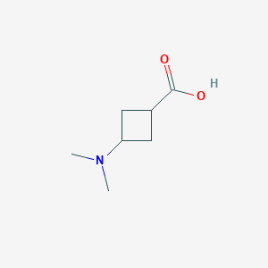 molecular formula C7H13NO2 B1458732 3-(二甲氨基)环丁烷-1-羧酸 CAS No. 1628252-12-9