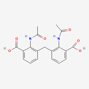 molecular formula C19H18N2O6 B14587348 3,3'-Methylenebis(2-acetamidobenzoic acid) CAS No. 61098-03-1