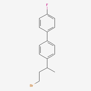 molecular formula C16H16BrF B14587370 4-(4-Bromobutan-2-yl)-4'-fluoro-1,1'-biphenyl CAS No. 61510-44-9