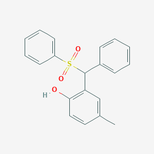 Phenol, 4-methyl-2-[phenyl(phenylsulfonyl)methyl]-