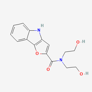 molecular formula C15H16N2O4 B14587412 N,N-Bis(2-hydroxyethyl)-4H-furo[3,2-B]indole-2-carboxamide CAS No. 61088-33-3