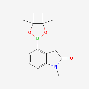 molecular formula C15H20BNO3 B1458742 1-甲基-4-(4,4,5,5-四甲基-1,3,2-二氧杂硼环-2-基)吲哚-2-酮 CAS No. 1471258-32-8