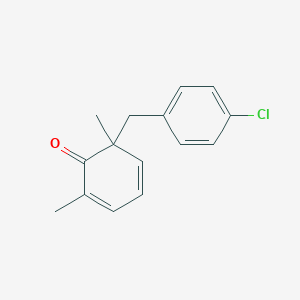 molecular formula C15H15ClO B14587421 6-[(4-Chlorophenyl)methyl]-2,6-dimethylcyclohexa-2,4-dien-1-one CAS No. 61259-87-8