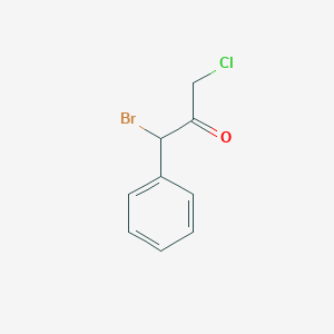 molecular formula C9H8BrClO B14587445 1-Bromo-3-chloro-1-phenylpropan-2-one CAS No. 61629-50-3