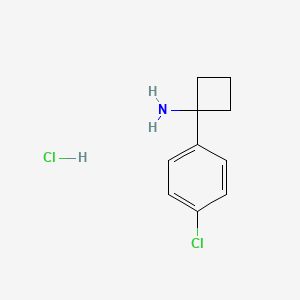 molecular formula C10H13Cl2N B1458746 1-(4-Chlorophenyl)cyclobutanamine hydrochloride CAS No. 1228878-71-4