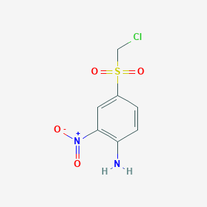 molecular formula C7H7ClN2O4S B14587461 4-(Chloromethanesulfonyl)-2-nitroaniline CAS No. 61496-56-8