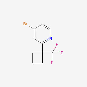 molecular formula C10H9BrF3N B1458747 4-Bromo-2-(1-(trifluoromethyl)cyclobutyl)pyridine CAS No. 1395492-65-5