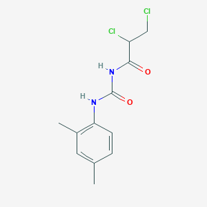 molecular formula C12H14Cl2N2O2 B14587476 2,3-Dichloro-N-[(2,4-dimethylphenyl)carbamoyl]propanamide CAS No. 61439-40-5