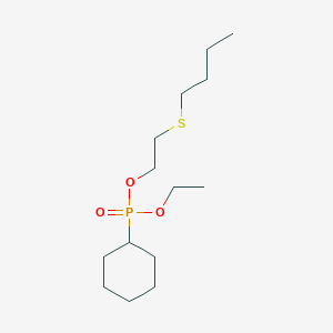 molecular formula C14H29O3PS B14587479 2-(Butylsulfanyl)ethyl ethyl cyclohexylphosphonate CAS No. 61499-95-4