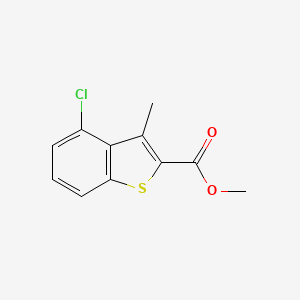 molecular formula C11H9ClO2S B1458749 4-氯-3-甲基苯并[B]噻吩-2-甲酸甲酯 CAS No. 1415968-73-8