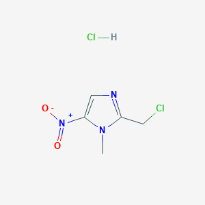 molecular formula C5H7Cl2N3O2 B1458750 2-(Chloromethyl)-1-methyl-5-nitro-1H-imidazole hydrochloride CAS No. 54237-04-6