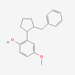 molecular formula C19H22O2 B14587504 2-(2-Benzylcyclopentyl)-4-methoxyphenol CAS No. 61076-65-1