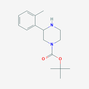 molecular formula C16H24N2O2 B1458751 tert-Butyl 3-(o-tolyl)piperazine-1-carboxylate CAS No. 886766-65-0