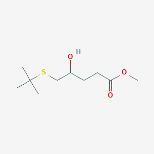 molecular formula C10H20O3S B14587514 Methyl 5-(tert-butylsulfanyl)-4-hydroxypentanoate CAS No. 61112-63-8