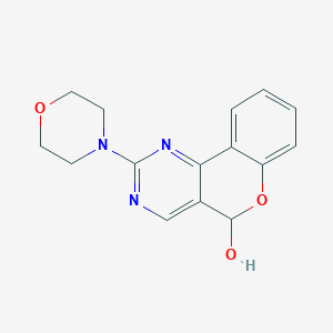 molecular formula C15H15N3O3 B14587534 2-(Morpholin-4-yl)-5H-[1]benzopyrano[4,3-d]pyrimidin-5-ol CAS No. 61466-28-2