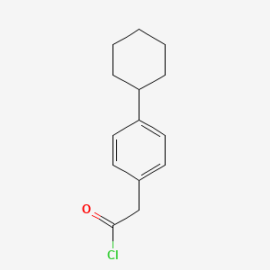 molecular formula C14H17ClO B14587553 (4-Cyclohexylphenyl)acetyl chloride CAS No. 61578-80-1