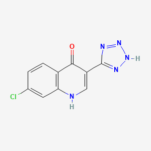 7-Chloro-3-(1,2-dihydro-5H-tetrazol-5-ylidene)quinolin-4(3H)-one