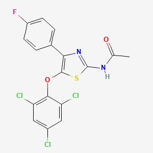 N-[4-(4-Fluorophenyl)-5-(2,4,6-trichlorophenoxy)-1,3-thiazol-2-yl]acetamide