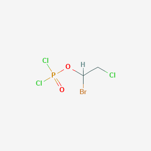 molecular formula C2H3BrCl3O2P B14587652 1-Bromo-2-chloroethyl phosphorodichloridate CAS No. 61550-44-5