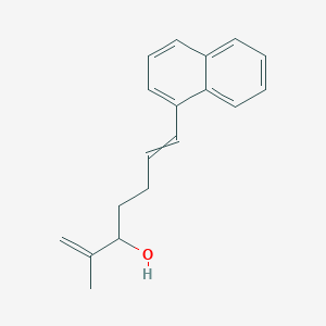 molecular formula C18H20O B14587661 2-Methyl-7-(naphthalen-1-yl)hepta-1,6-dien-3-ol CAS No. 61619-04-3