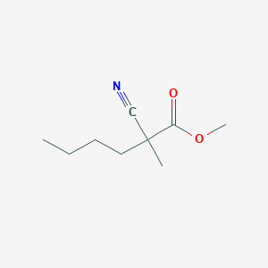 molecular formula C9H15NO2 B14587682 Methyl 2-cyano-2-methylhexanoate CAS No. 61044-98-2