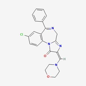 molecular formula C22H19ClN4O2 B14587701 1H-Imidazo(1,2-a)(1,4)benzodiazepin-1-one, 2,4-dihydro-8-chloro-2-(4-morpholinylmethylene)-6-phenyl- CAS No. 61197-52-2