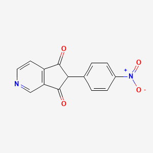 molecular formula C14H8N2O4 B14587707 6-(4-Nitrophenyl)-5H-cyclopenta[c]pyridine-5,7(6H)-dione CAS No. 61494-20-0