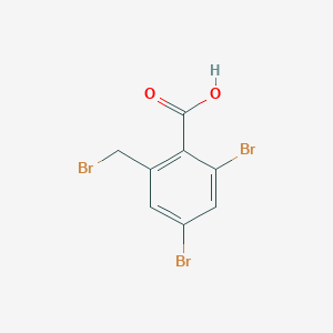 molecular formula C8H5Br3O2 B14587715 2,4-Dibromo-6-(bromomethyl)benzoic acid CAS No. 61138-66-7