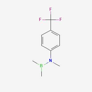 molecular formula C10H13BF3N B14587734 N,1,1-Trimethyl-N-[4-(trifluoromethyl)phenyl]boranamine CAS No. 61373-37-3