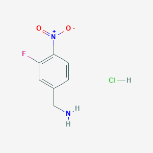 molecular formula C7H8ClFN2O2 B1458774 (3-氟-4-硝基苯基)甲胺盐酸盐 CAS No. 199486-37-8