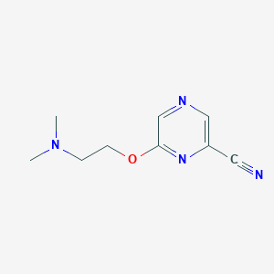 molecular formula C9H12N4O B14587740 6-[2-(Dimethylamino)ethoxy]pyrazine-2-carbonitrile CAS No. 61274-86-0