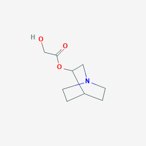 molecular formula C9H15NO3 B14587742 1-Azabicyclo[2.2.2]octan-3-yl hydroxyacetate CAS No. 61480-66-8