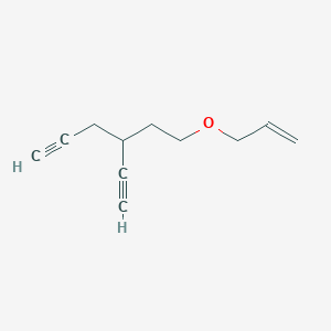 molecular formula C11H14O B14587743 3-{2-[(Prop-2-en-1-yl)oxy]ethyl}hexa-1,5-diyne CAS No. 61208-01-3