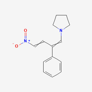 molecular formula C14H16N2O2 B14587753 1-(4-Nitro-2-phenylbuta-1,3-dien-1-yl)pyrrolidine CAS No. 61469-80-5