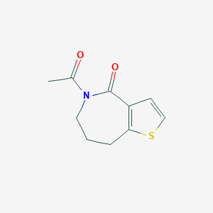 molecular formula C10H11NO2S B14587775 5-Acetyl-5,6,7,8-tetrahydro-4H-thieno[3,2-c]azepin-4-one CAS No. 61190-57-6