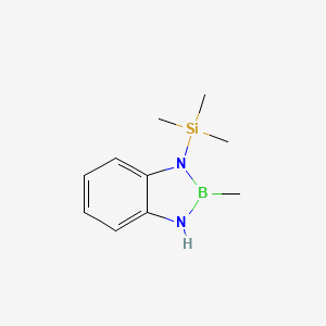 molecular formula C10H17BN2Si B14587780 2-Methyl-1-(trimethylsilyl)-2,3-dihydro-1H-1,3,2-benzodiazaborole CAS No. 61079-36-5