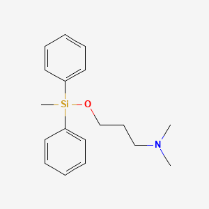 molecular formula C18H25NOSi B14587801 N,N-Dimethyl-3-{[methyl(diphenyl)silyl]oxy}propan-1-amine CAS No. 61374-28-5