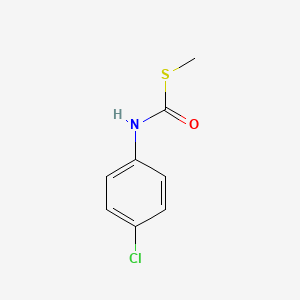 molecular formula C8H8ClNOS B14587805 Carbamothioic acid, (4-chlorophenyl)-, S-methyl ester CAS No. 61578-88-9