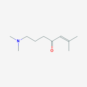 molecular formula C10H19NO B14587807 7-(Dimethylamino)-2-methylhept-2-EN-4-one CAS No. 61465-00-7