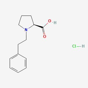 1-(2-Phenylethyl)-L-proline--hydrogen chloride (1/1)