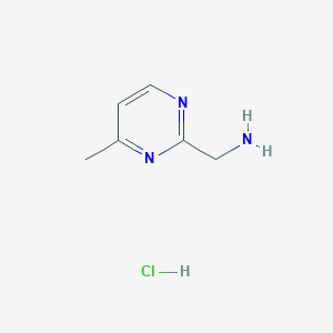 molecular formula C6H10ClN3 B1458784 (4-甲基嘧啶-2-基)甲胺盐酸盐 CAS No. 1782311-16-3