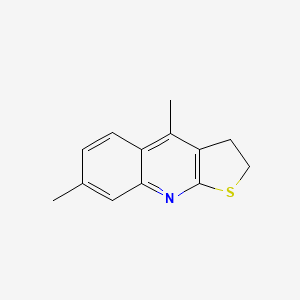 molecular formula C13H13NS B14587877 Thieno[2,3-b]quinoline, 2,3-dihydro-4,7-dimethyl- CAS No. 61323-31-7