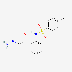 molecular formula C16H17N3O3S B14587895 N-[2-(2-Hydrazinylidenepropanoyl)phenyl]-4-methylbenzene-1-sulfonamide CAS No. 61153-74-0