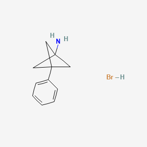 molecular formula C11H14BrN B1458792 3-苯基双环[1.1.1]戊烷-1-胺氢溴酸盐 CAS No. 1818847-90-3