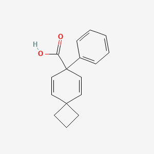 molecular formula C16H16O2 B14587924 7-Phenylspiro[3.5]nona-5,8-diene-7-carboxylic acid CAS No. 61221-49-6