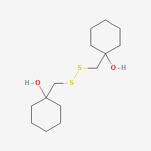 molecular formula C14H26O2S2 B14587933 1,1'-[Disulfanediylbis(methylene)]di(cyclohexan-1-ol) CAS No. 61576-55-4