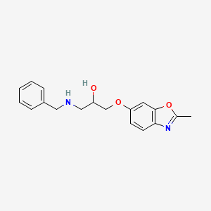 molecular formula C18H20N2O3 B14587935 1-(Benzylamino)-3-[(2-methyl-1,3-benzoxazol-6-yl)oxy]propan-2-ol CAS No. 61235-98-1