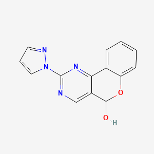 2-(1H-Pyrazol-1-yl)-5H-[1]benzopyrano[4,3-d]pyrimidin-5-ol