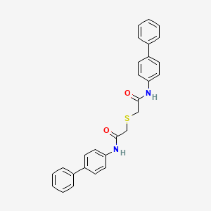 molecular formula C28H24N2O2S B14587965 Acetamide, 2,2'-thiobis[N-[1,1'-biphenyl]-4-yl- CAS No. 61580-41-4