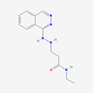 molecular formula C13H17N5O B14587974 N-Ethyl-3-[2-(phthalazin-1-yl)hydrazinyl]propanamide CAS No. 61051-56-7